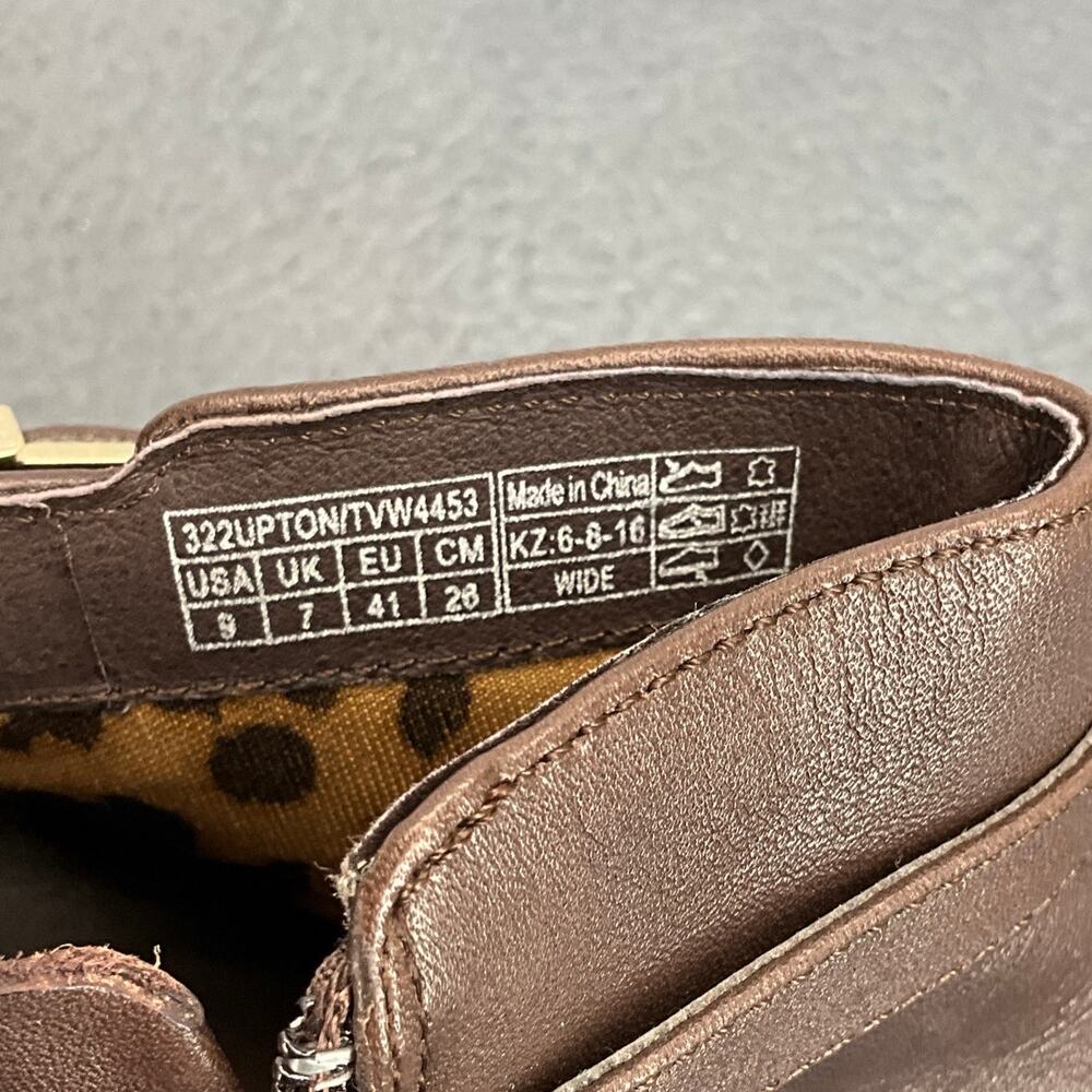 Vionic Upton Brown Leather Western 2.5" Block Heel Comfort Ankle Boot Women 9 - Picture 12 of 13